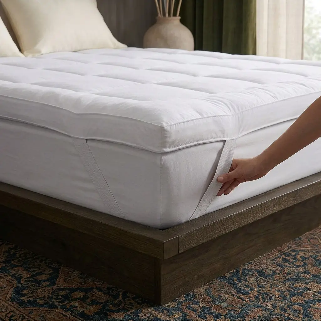 Micro Plain Double Bed Mattress Cover