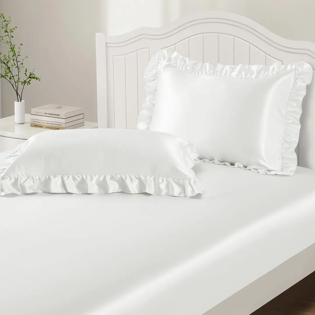 4 Pcs Crystal Cotton Plain Fitted Sheet