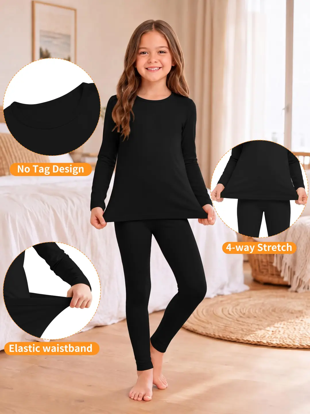 Wool Plain Comfortable And Lightweight Thermal Suit