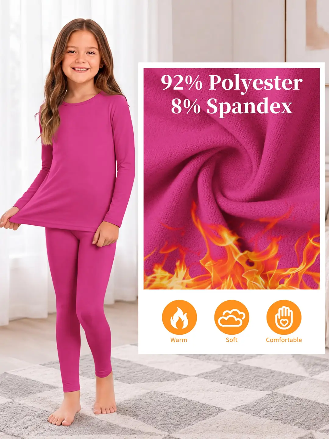 Wool Plain Comfortable And Lightweight Thermal Suit