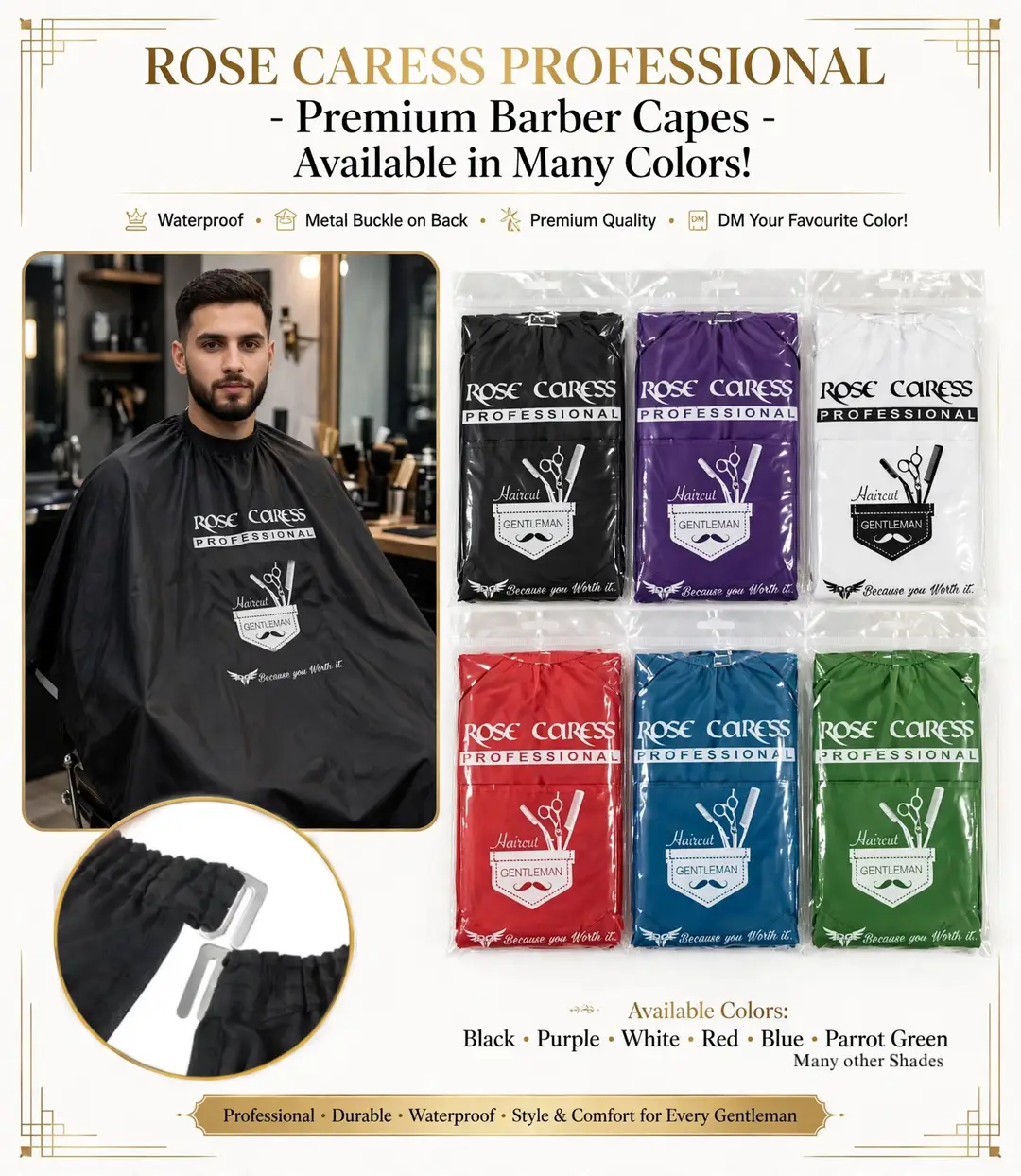 Premium Care Barber Cape waterproof parachute fabric