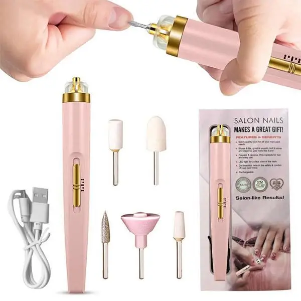 Professional rechargeable Manicure Nail Tools set with LED