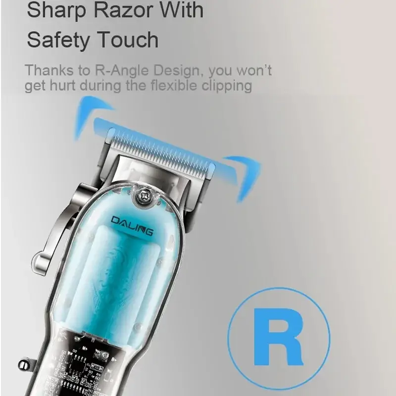 Transparent Daling DL-1539 Cordless Hair Clipper