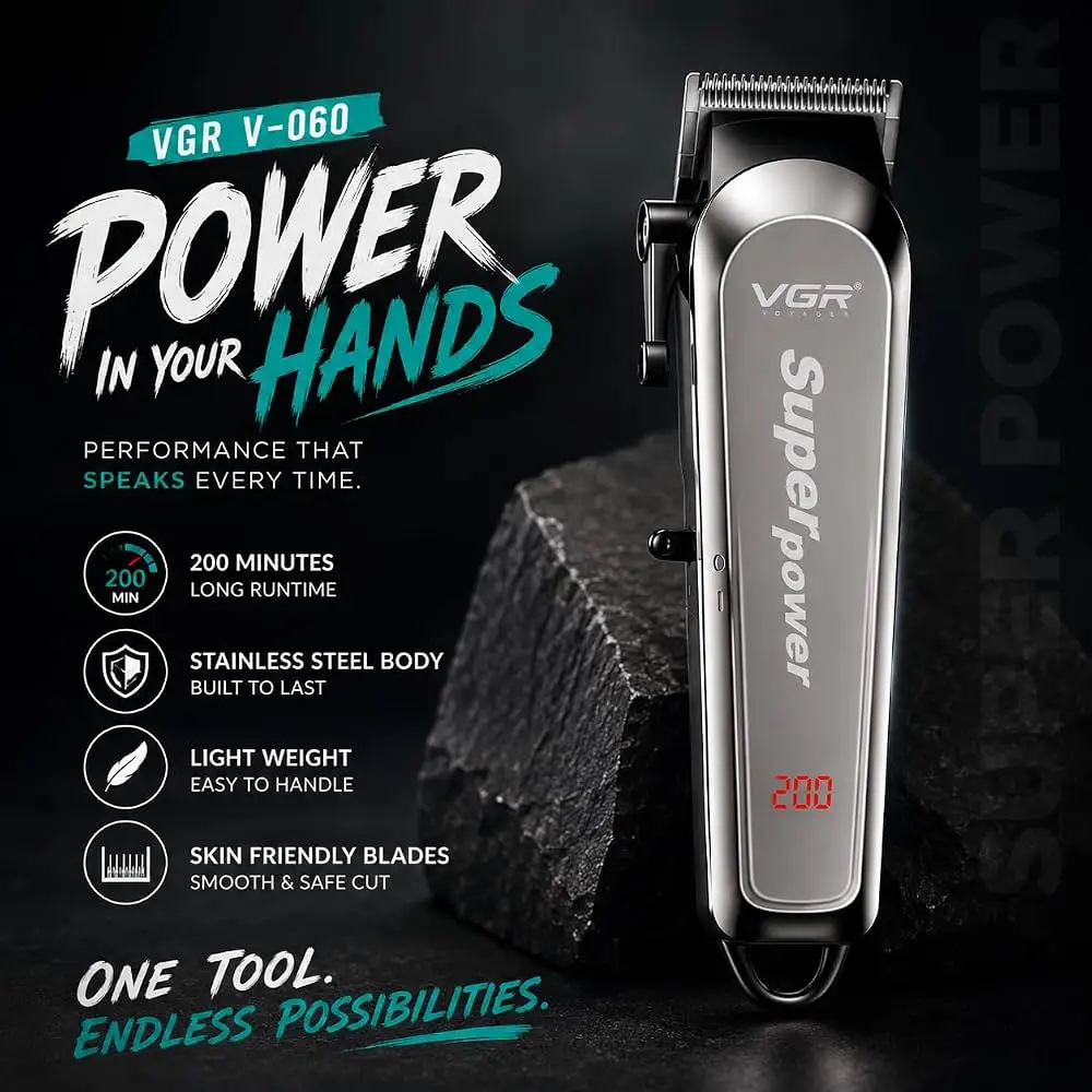VGR 060 Electric Hair Clipper Professional Trimmer