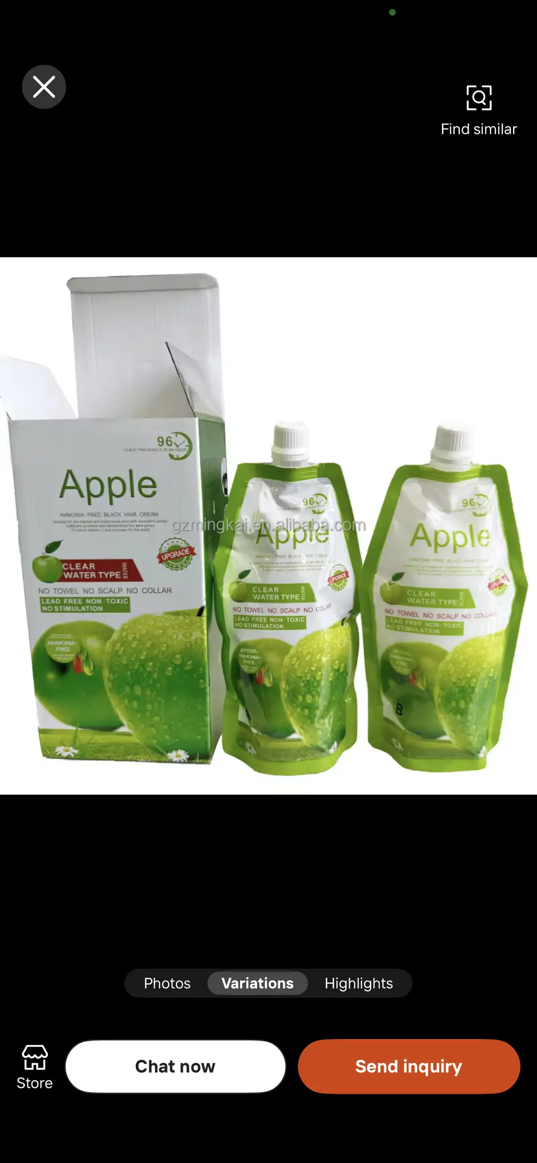 Original Apple Hair Color 1000ml Ammonia free (2 x 500ml)