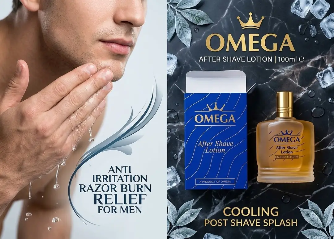 Omega Aftershave Lotion 100ml | Cooling Post Shave