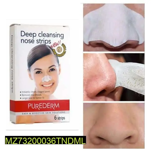 PureDerm Deep Cleansing Nose Strips for Blackheads & Pores
