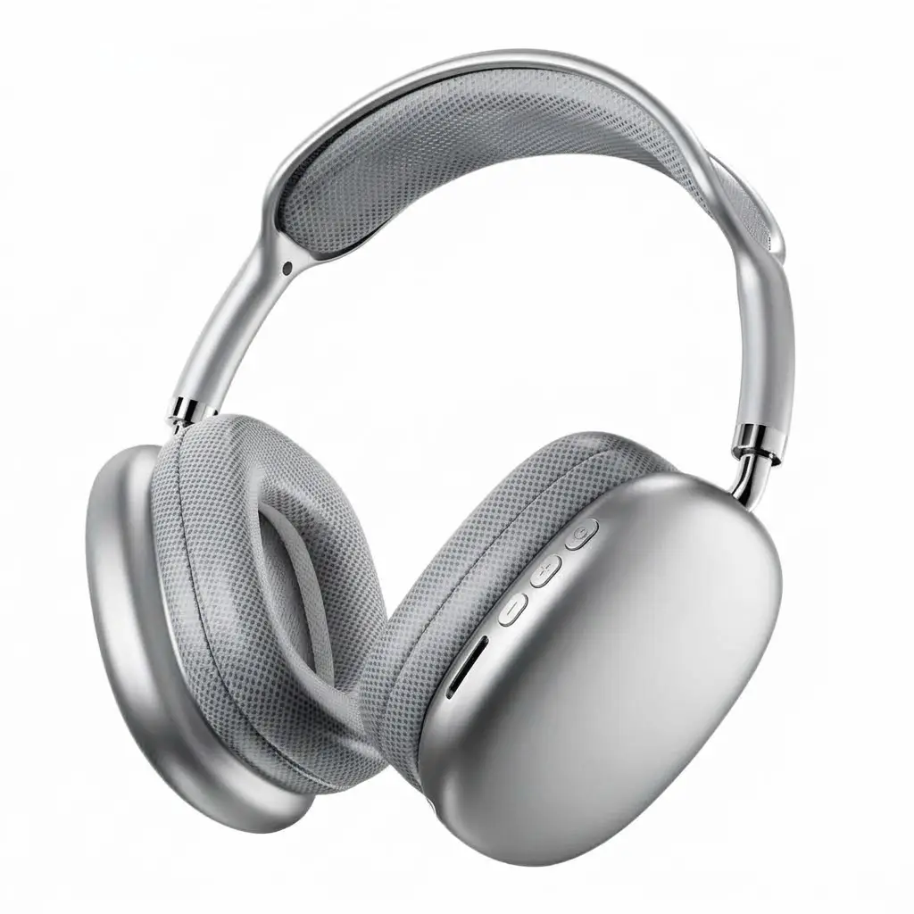 Silver Long-Lasting Battery With Fast Charge Headphone