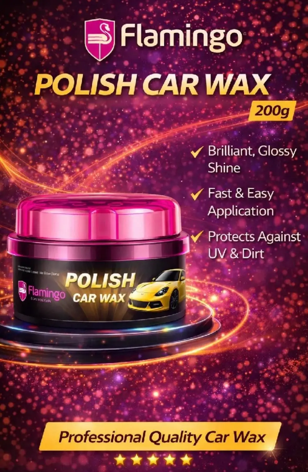 Flamingo Polish Car Wax 230g