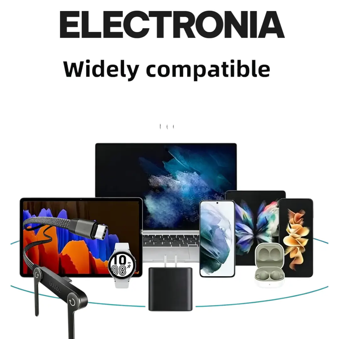 Cable 3 in 1 240W C to C Stand Cable Fast Charging Cable