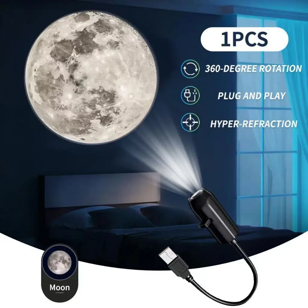 Planet Projector Lamp – 360° Rotating
