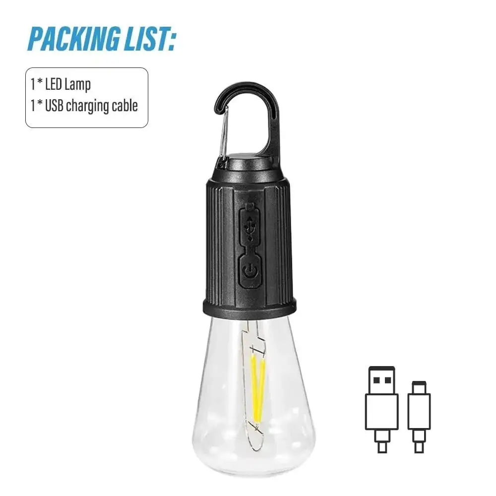 Rechargeable LED Camping Lantern with Hook, 3 Modes