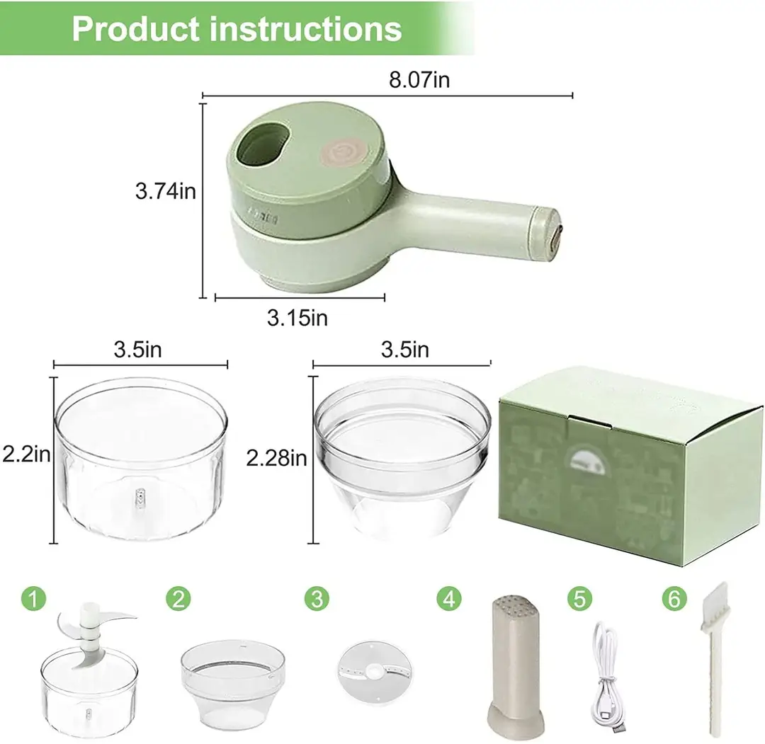 Electric Vegetable Chopper Set