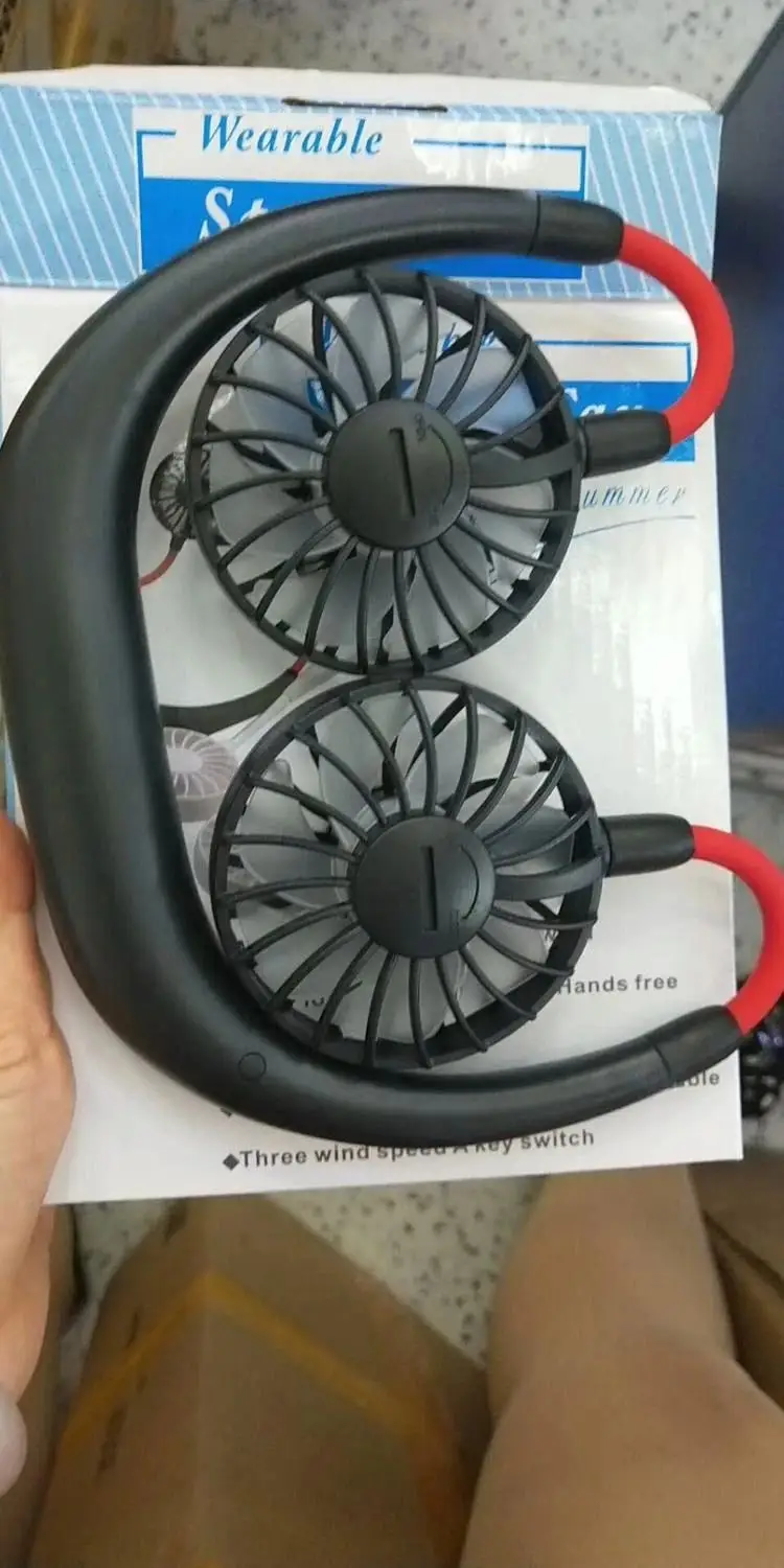 Rechargeable Hands-Free Neck Fan with 3 Speeds