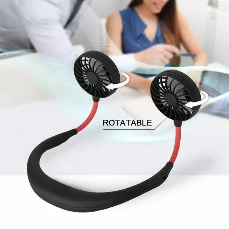 Rechargeable Hands-Free Neck Fan with 3 Speeds