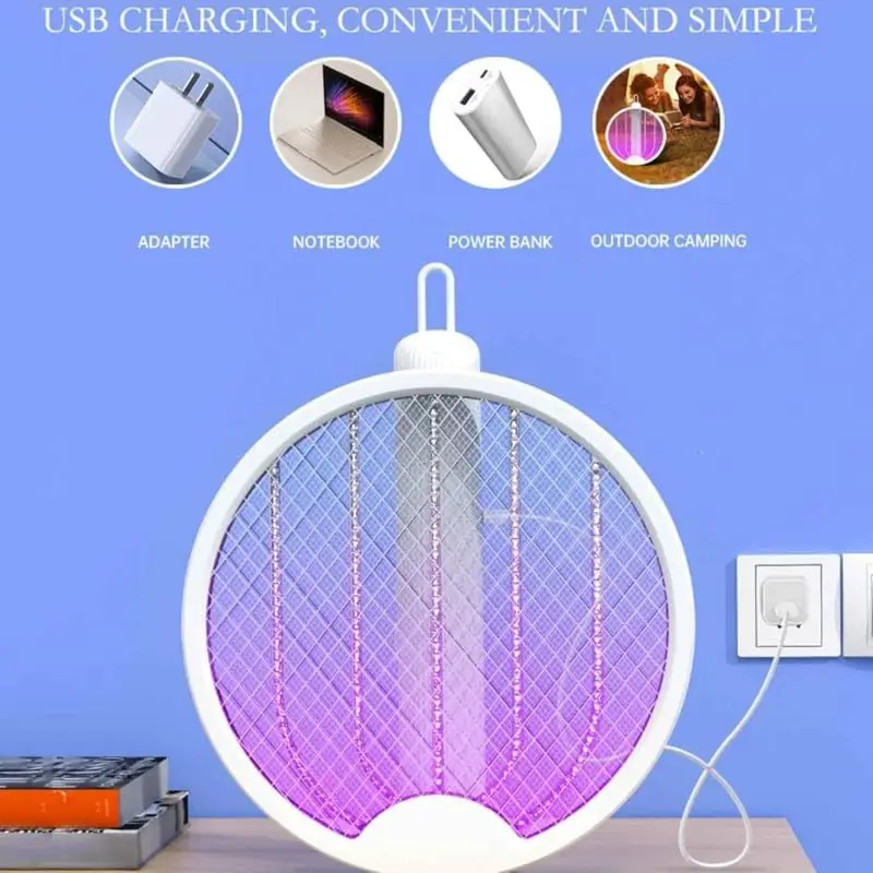 Foldable Rechargeable Mosquito Killer Racket Zapper