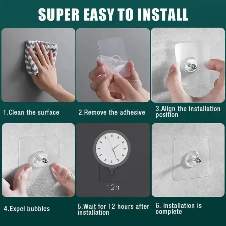 10 Pcs Alloy Steel Double Sided Wall Hook