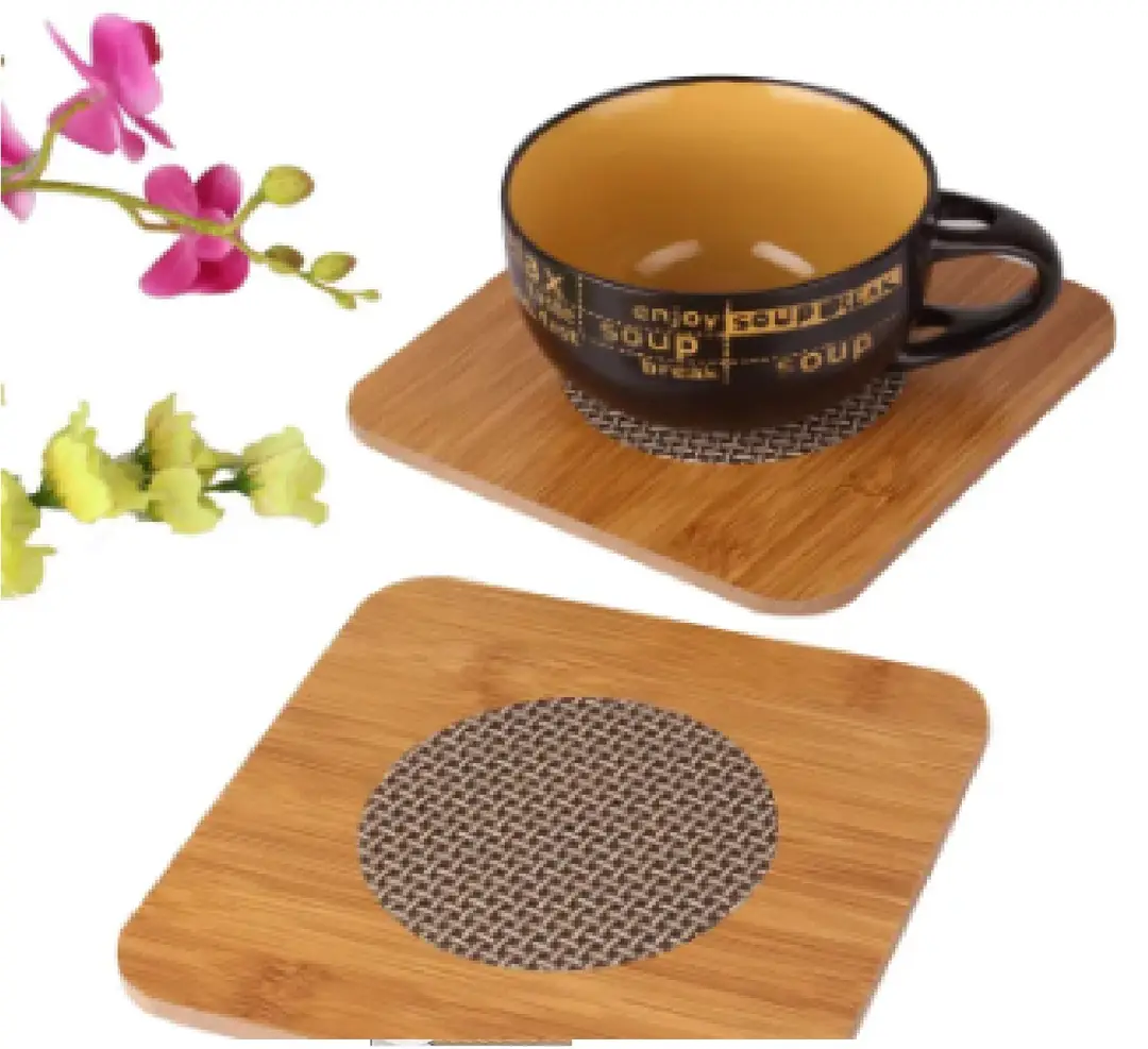 Wooden Bamboo Coaster Heat Pad for Tables