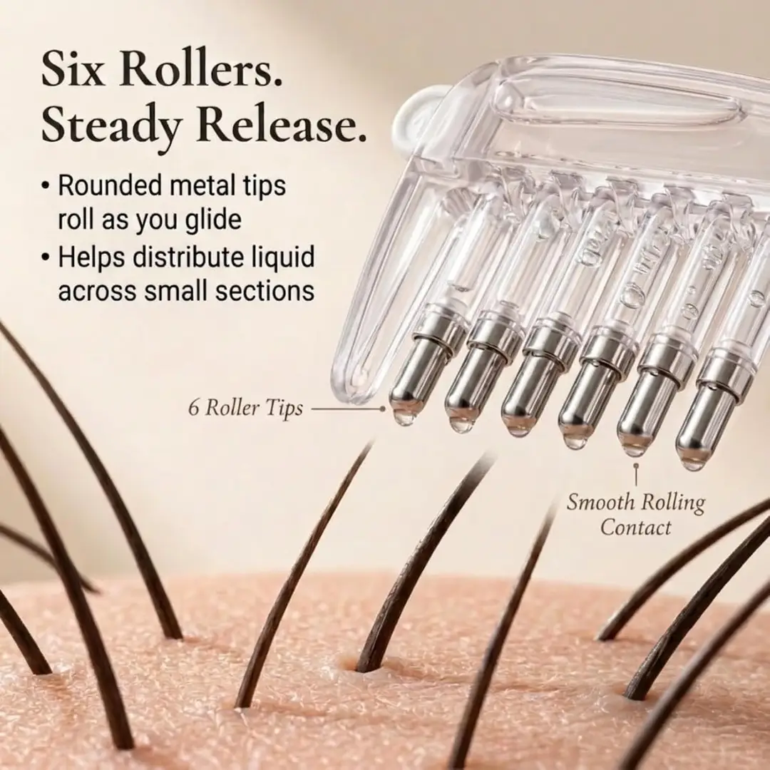 Transparent Hair Scalp Applicator Comb, Manual Scalp
