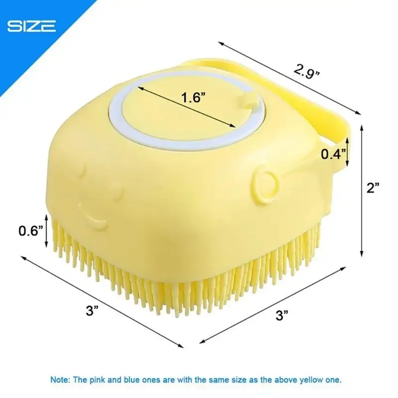 Silicone Bath Brush with Soap Dispenser, 2-in-1