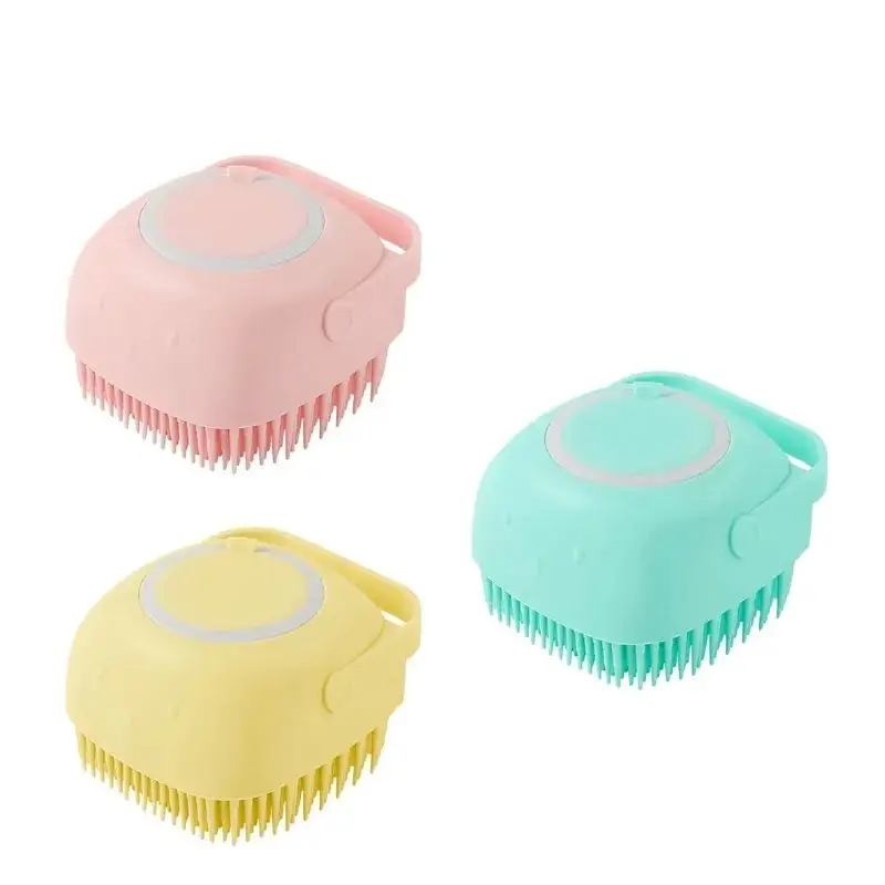 Silicone Bath Brush with Soap Dispenser, 2-in-1