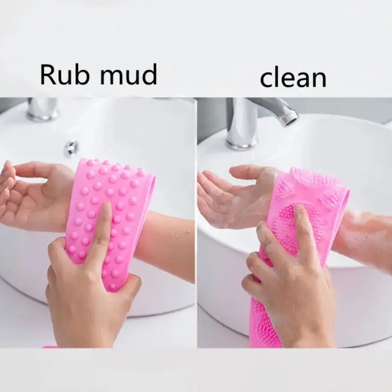Long Silicone Bath Brush & Body Back Scrubber