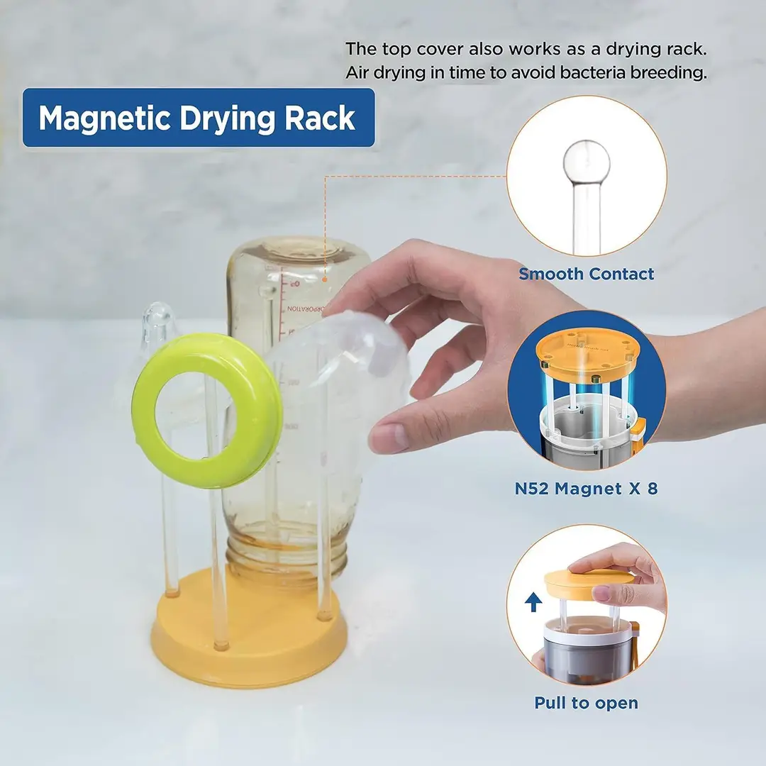 6-in-1 Travel Baby Bottle Washer Kit with Liquid