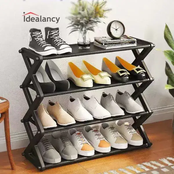 Household Simple Multi 3layer Space saving Xshaped Shoe Rack