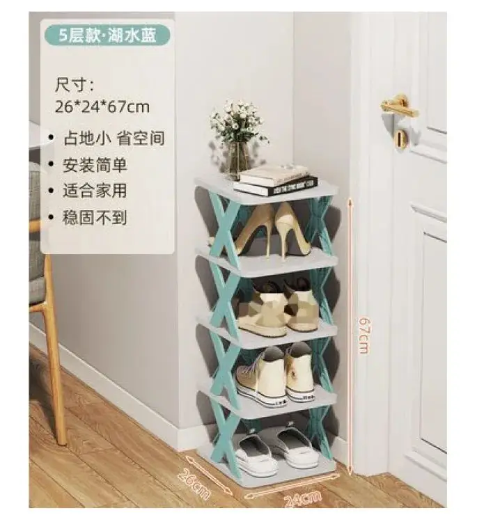 5-Tier Stackable Shoe Rack and Bookshelf Organizer