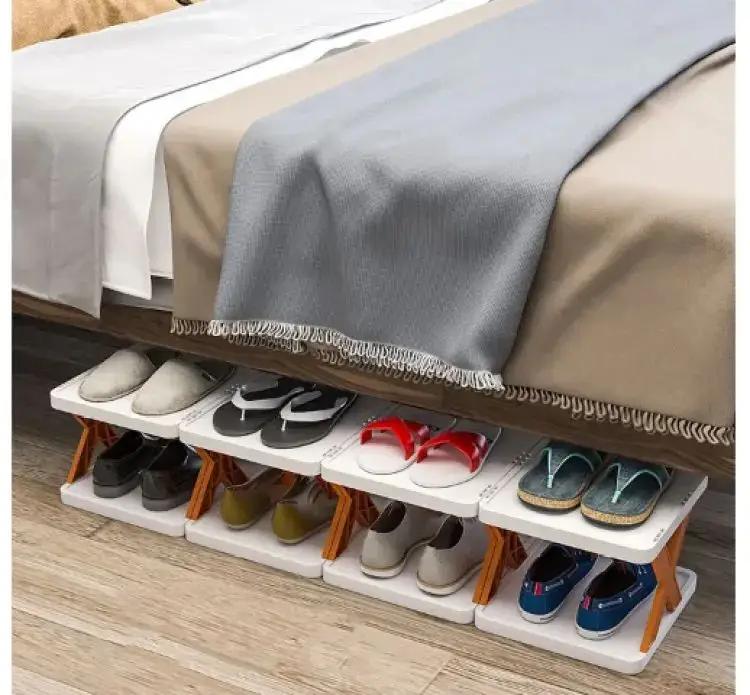 5-Tier Stackable Shoe Rack and Bookshelf Organizer