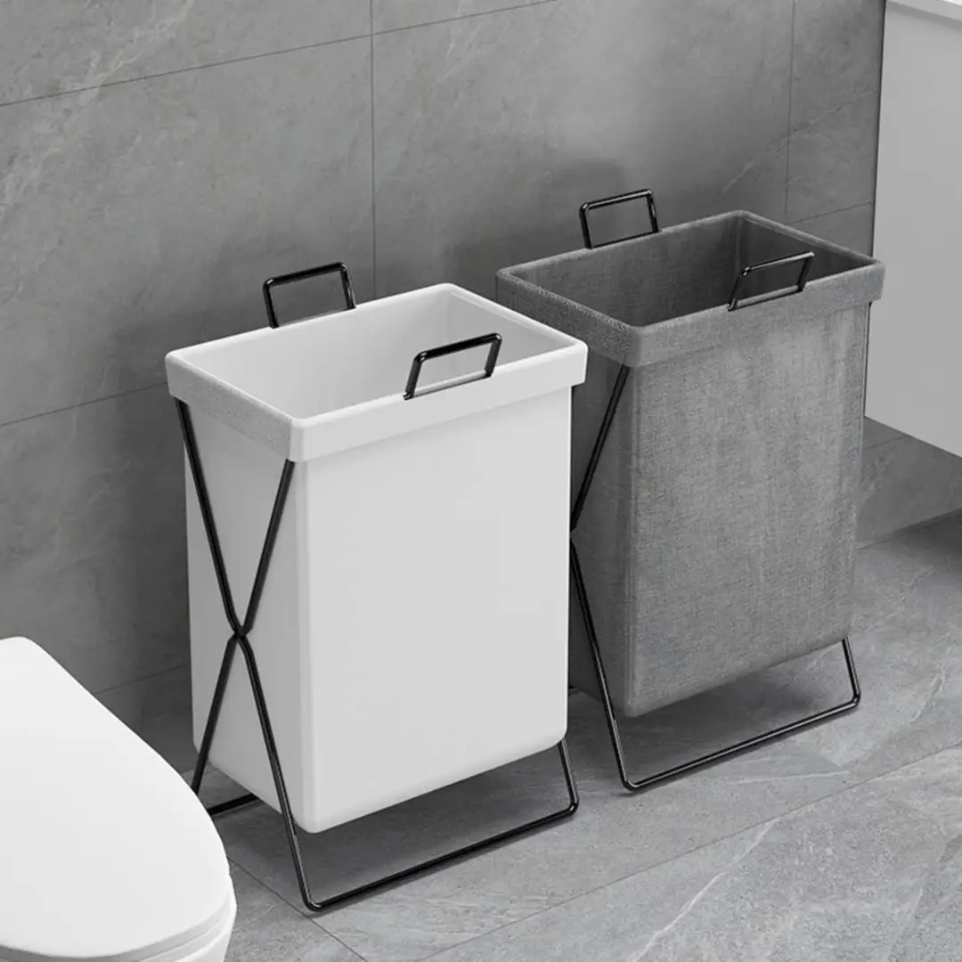Laundry Hamper Basket With Metal Rods