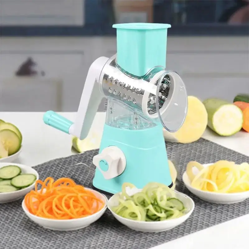 Table Top Drum Vegetable Cutter Hand Crank Shredder