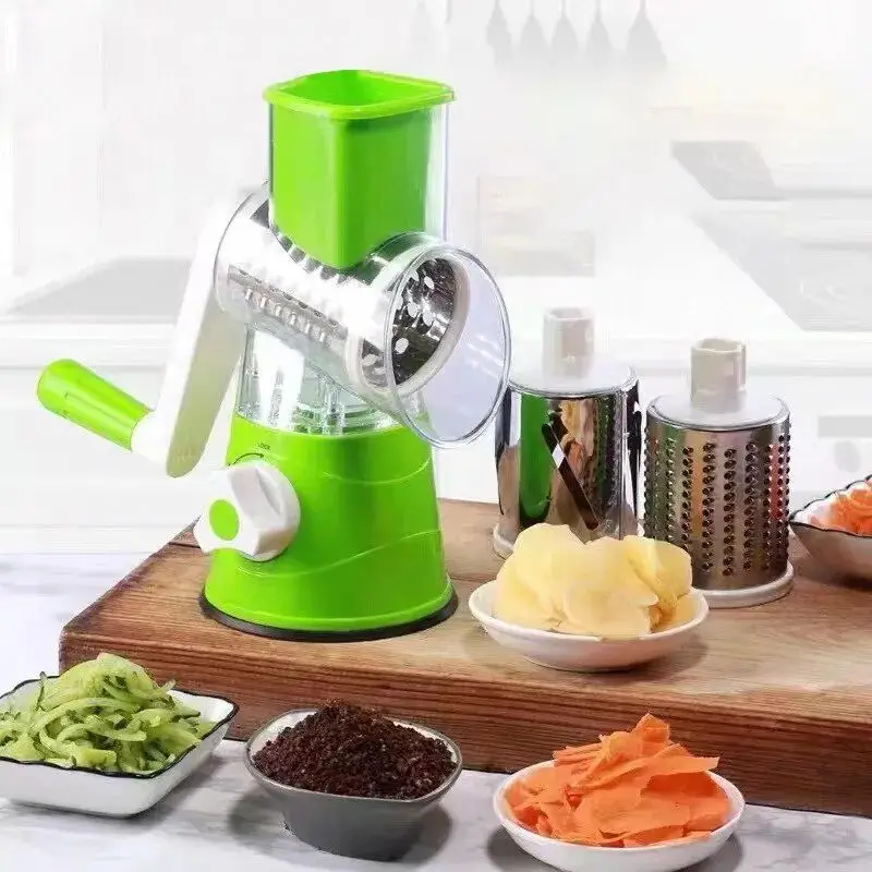 Table Top Drum Vegetable Cutter Hand Crank Shredder