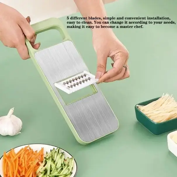 5-in-1 Stainless Steel Vegetable Cutter, Grater, Slicer