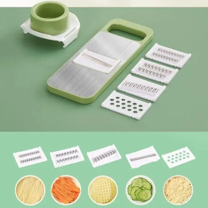 5-in-1 Stainless Steel Vegetable Cutter, Grater, Slicer