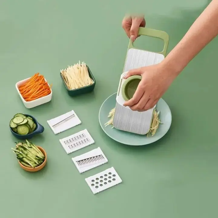 5-in-1 Stainless Steel Vegetable Cutter, Grater, Slicer