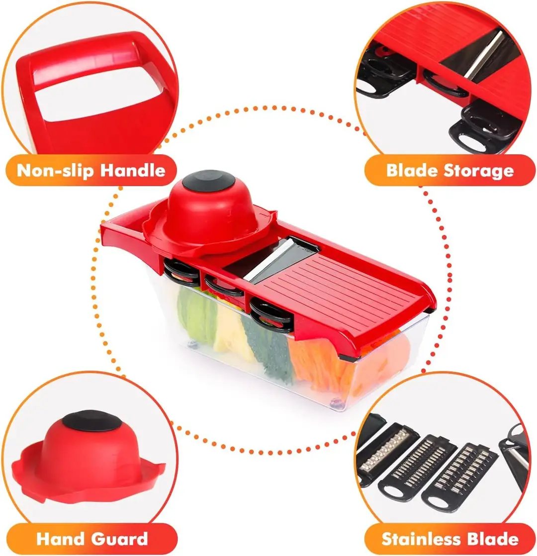 10-in-1 Vegetable & Fruit Chopper, Slicer and Grater Set