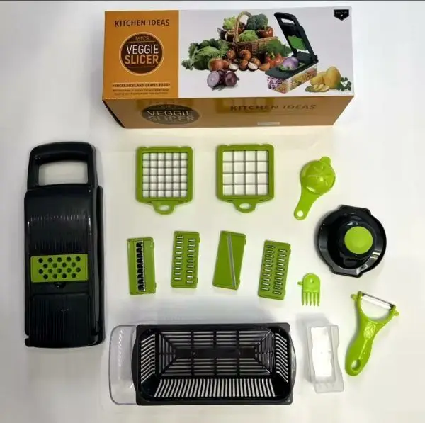 16-in-1 Vegetable Chopper, Mandoline Slicer & Food Cutter