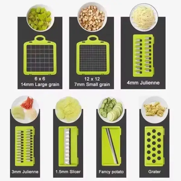 16-in-1 Vegetable Chopper, Mandoline Slicer & Food Cutter