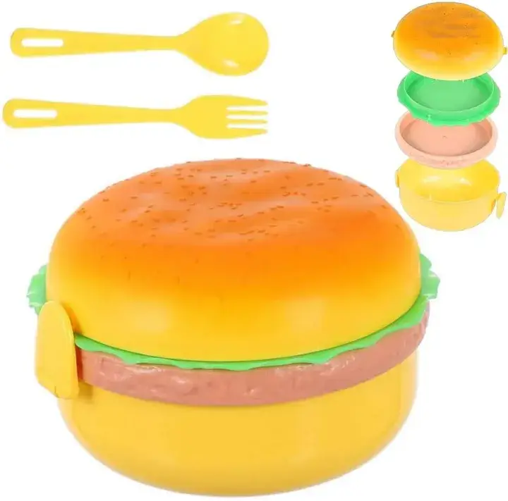 kids Lunch box tiffin box for school burger shaped