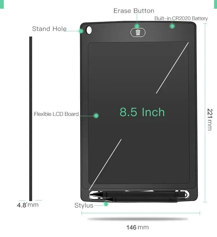 Plastic Lcd Writing Tablet