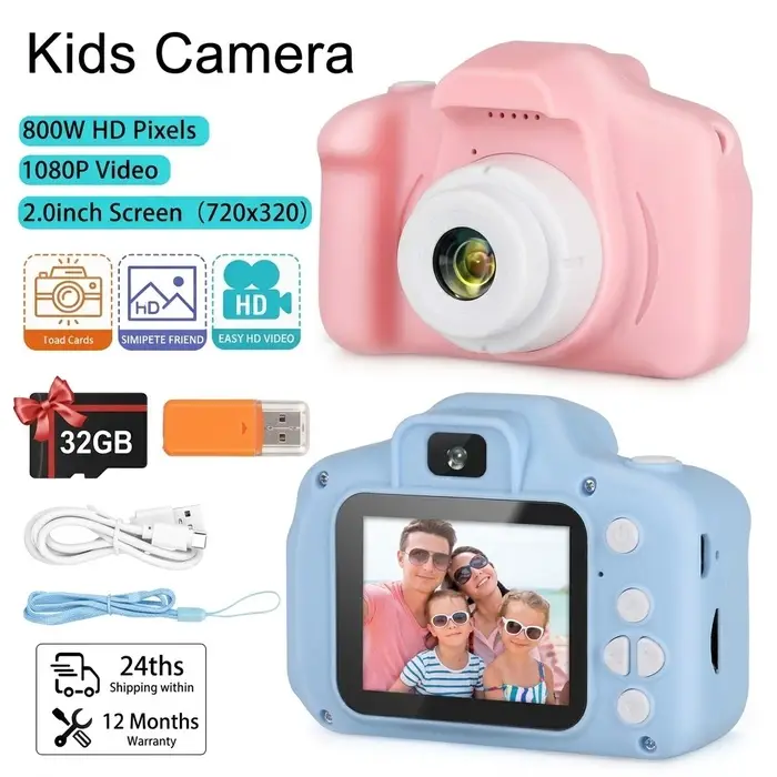 Mini Digital Camera for Kids with Photo and Video Recording