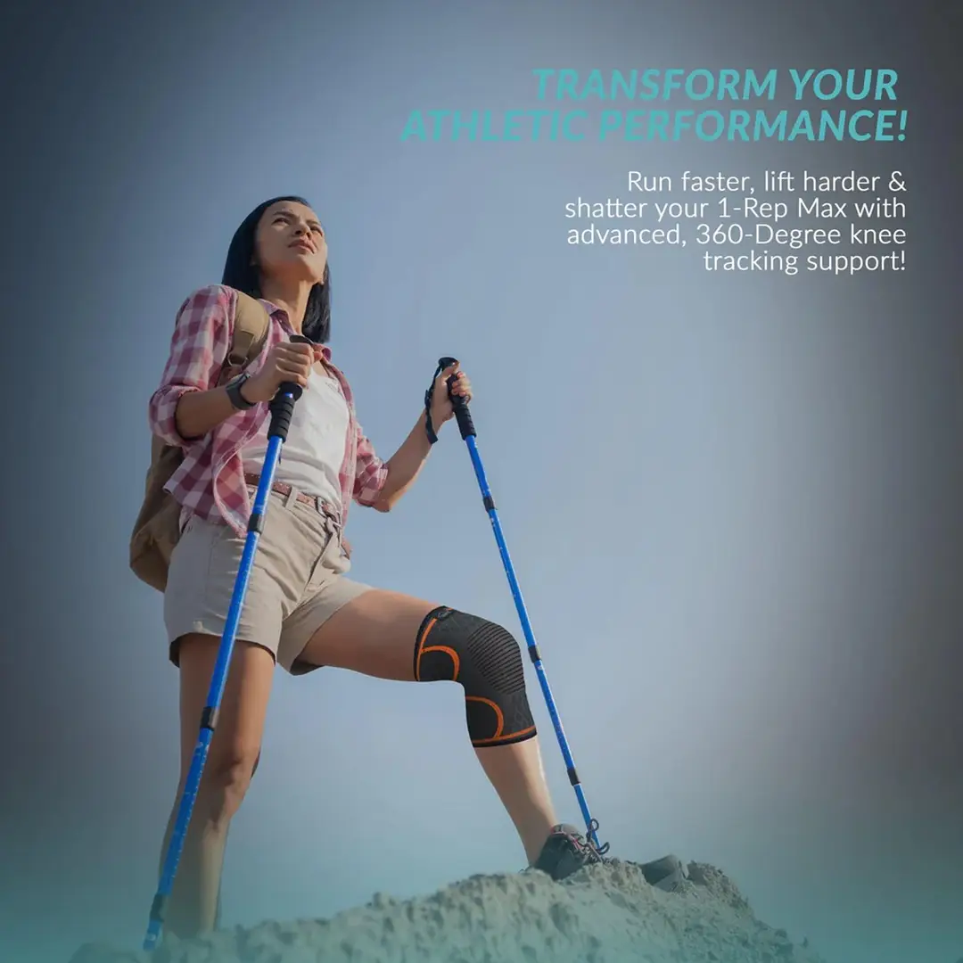 Knee Compression Support Sleeve for Running & Recovery