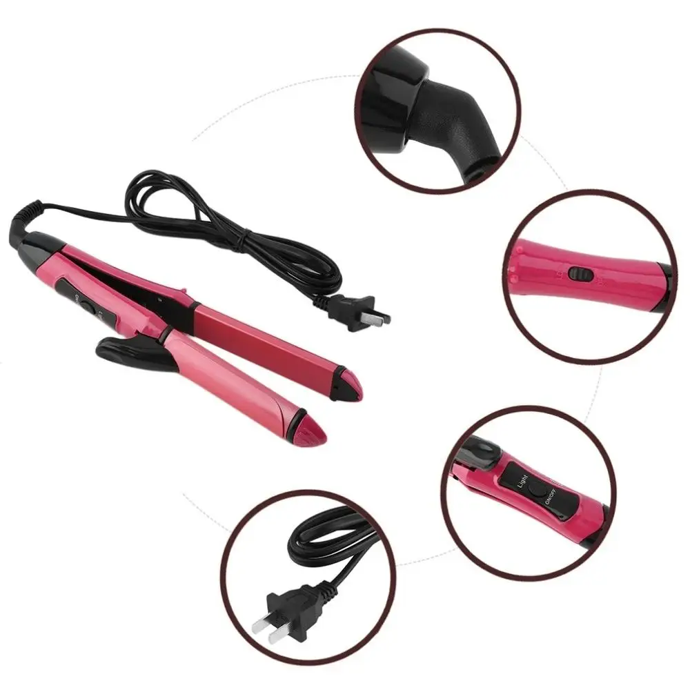 Professional 2-in-1 Hair Straightener & Curler