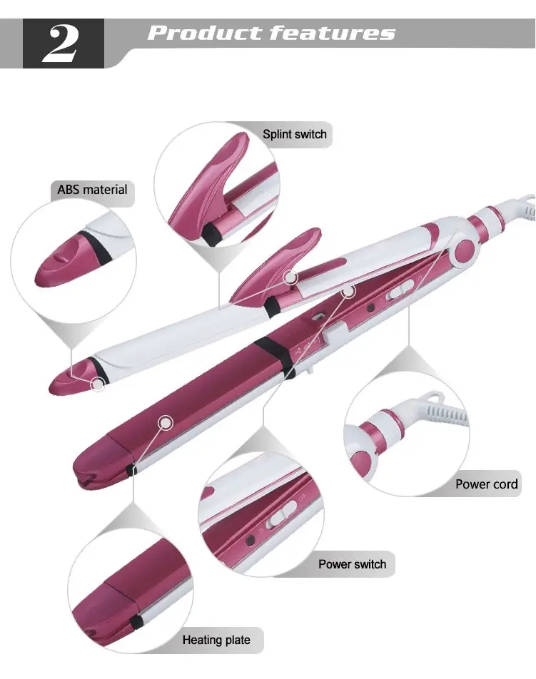 Shinon SH-8088 3-in-1 Hair Straightener and Curler