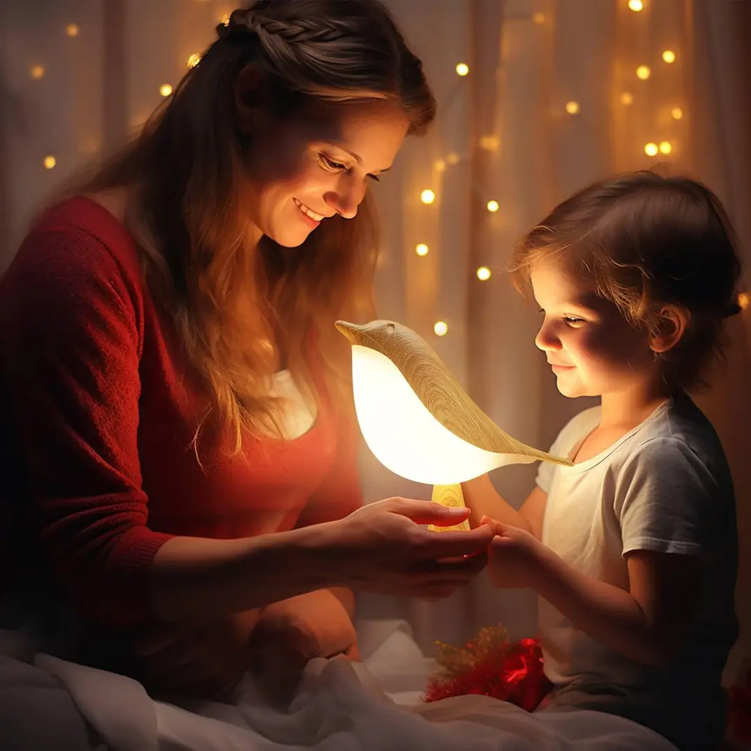 Cordless Bird Desk Lamp, Touch Dimmer, 3 Colors, 