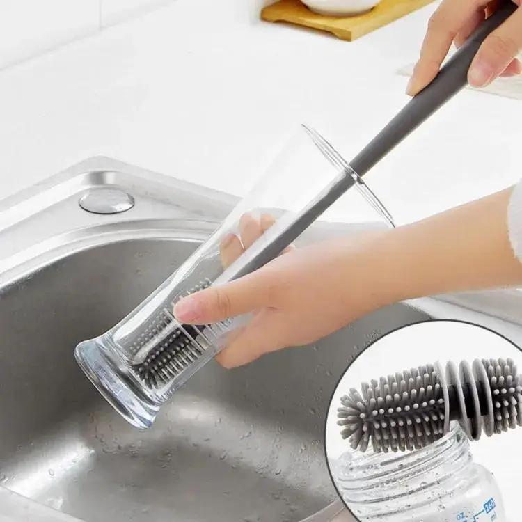 Long Handle Silicone Bottle Cleaning Brush