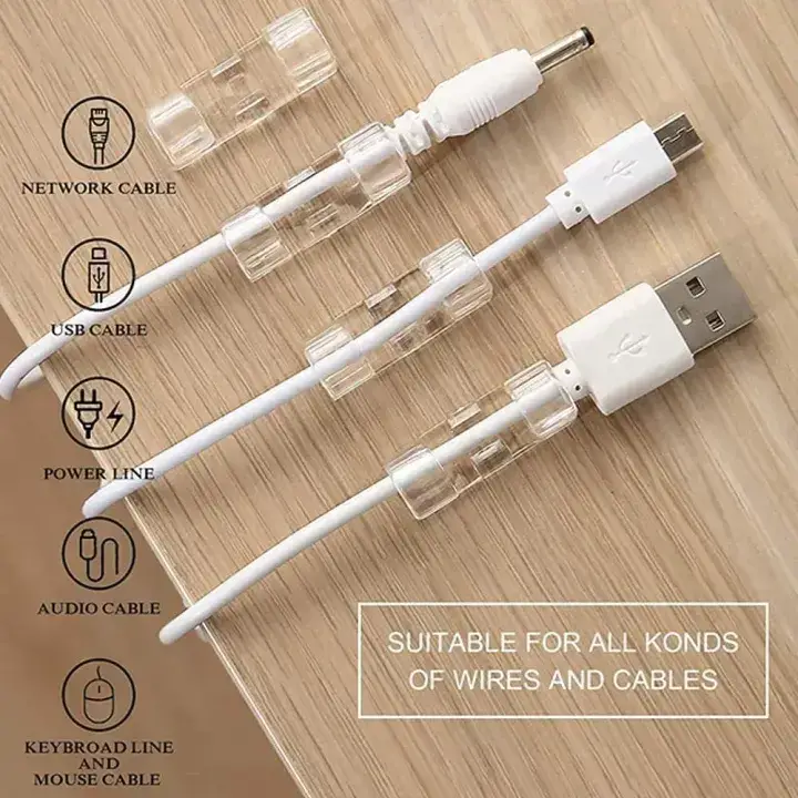 16 PC Premium Self Adhesive Wire Clips