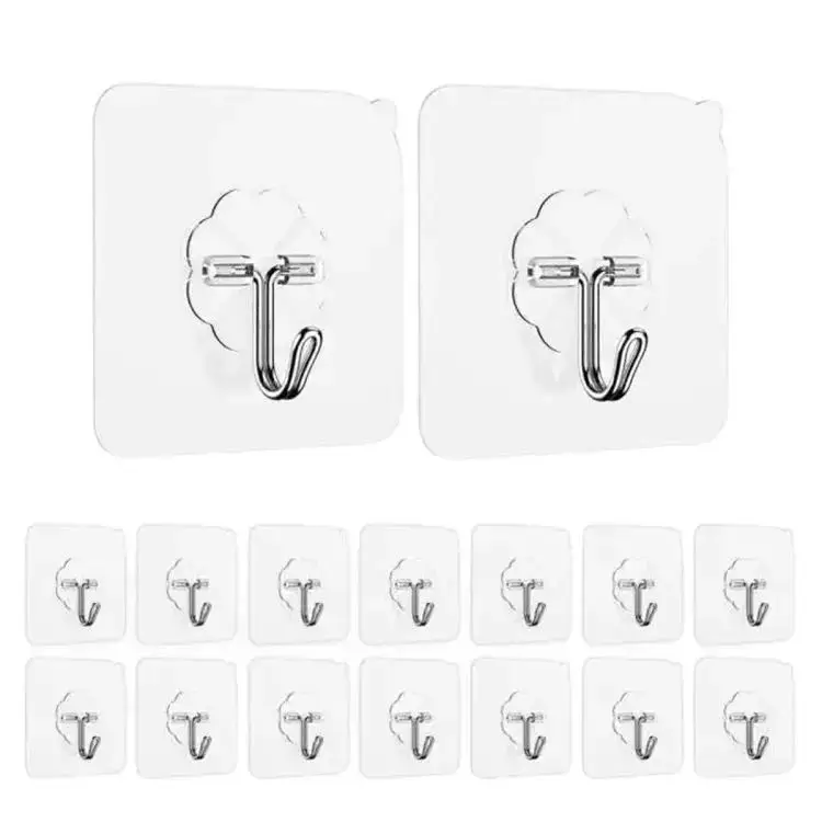 10-Pack Adhesive Suction Cup Wall Hooks