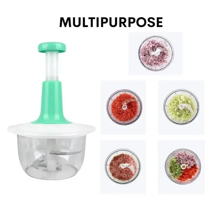 Manual Hand-Push Chopper and Mixer 1.5L